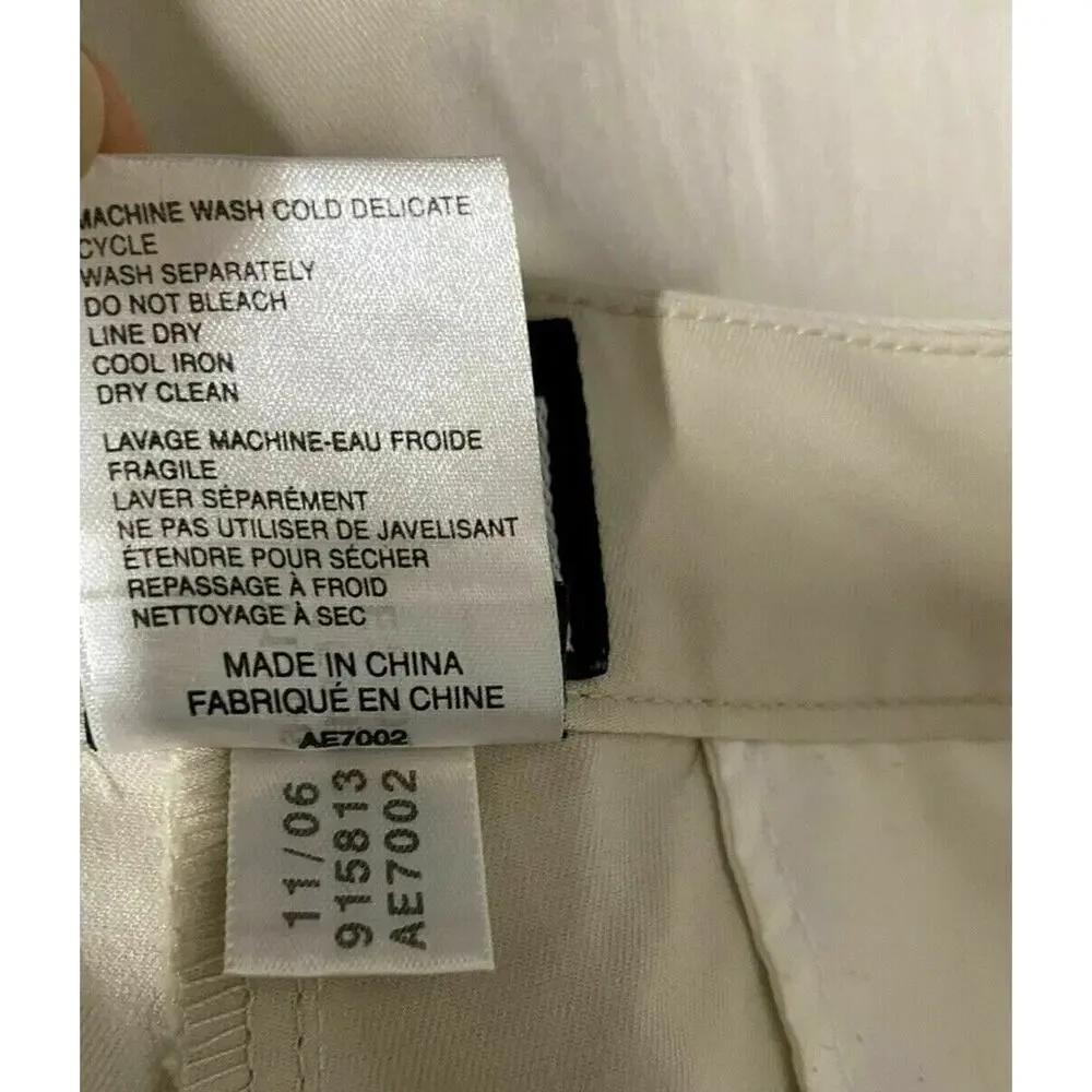 Adidas Women's Ivory Sz 8 Capri Pant Golf Club Slim Fit Stretch Pockets Chino